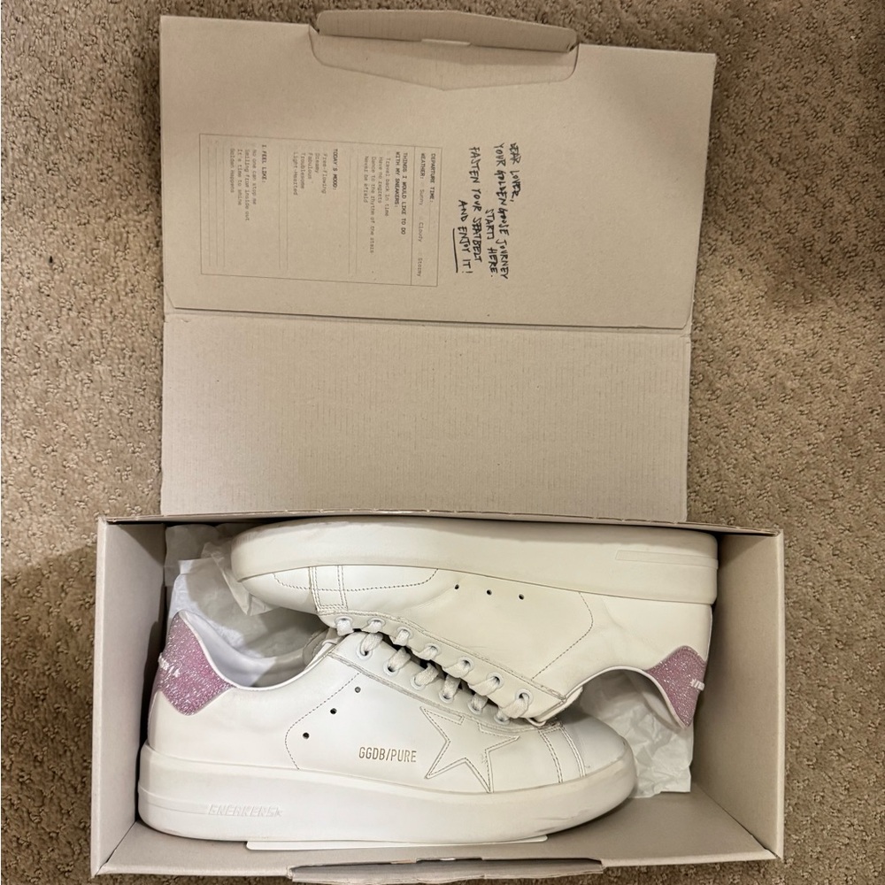 Golden Goose Pure Star with glitter pink heel 39